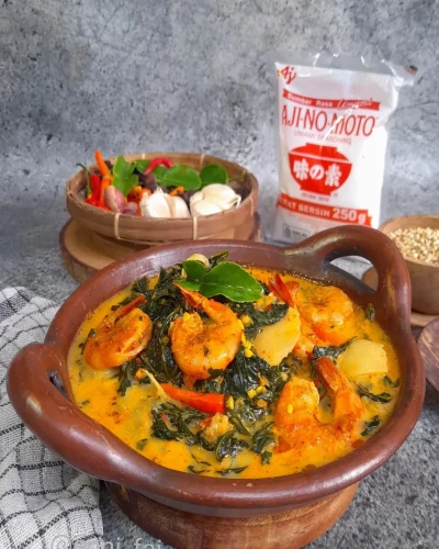 Gulai Udang Rebung Daun Singkong