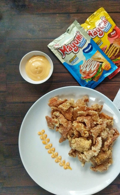 Kulit ayam goreng crispy