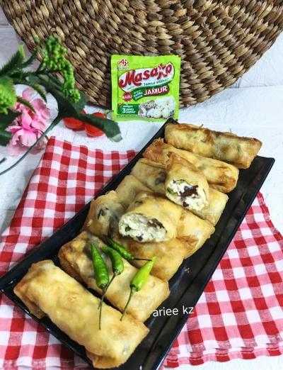 Lumpia tahu jamur ala  masako