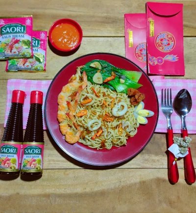 Mie Goreng Seafood ala Saori Saus Tiram
