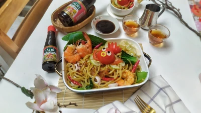 Mie goreng seafood saori saus tiram
