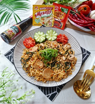 Mie Kangkung Balacan ala Saori