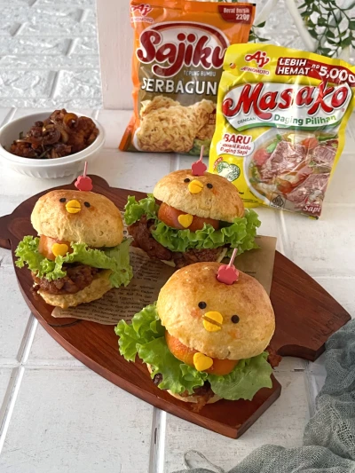 MINI BURGER AYAM POPCORN CRISPY MANIS ALA SAJIKU®