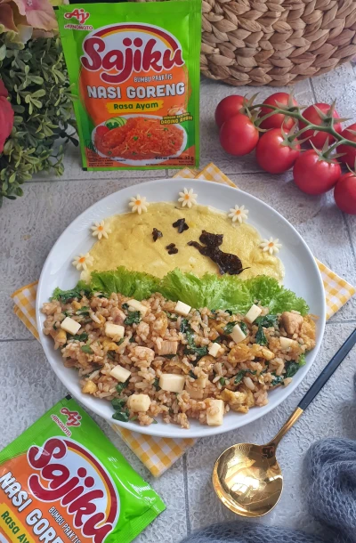 Nasi Goreng Bayam Keju Sajiku