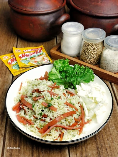 Nasi Goreng Cabe Ijo Daging Asap