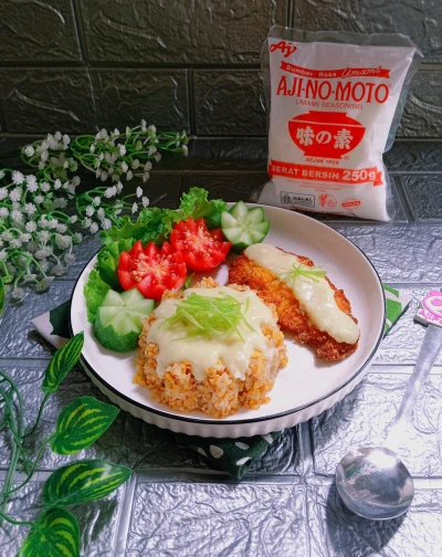 Nasi Goreng Keju Chicken Katsu