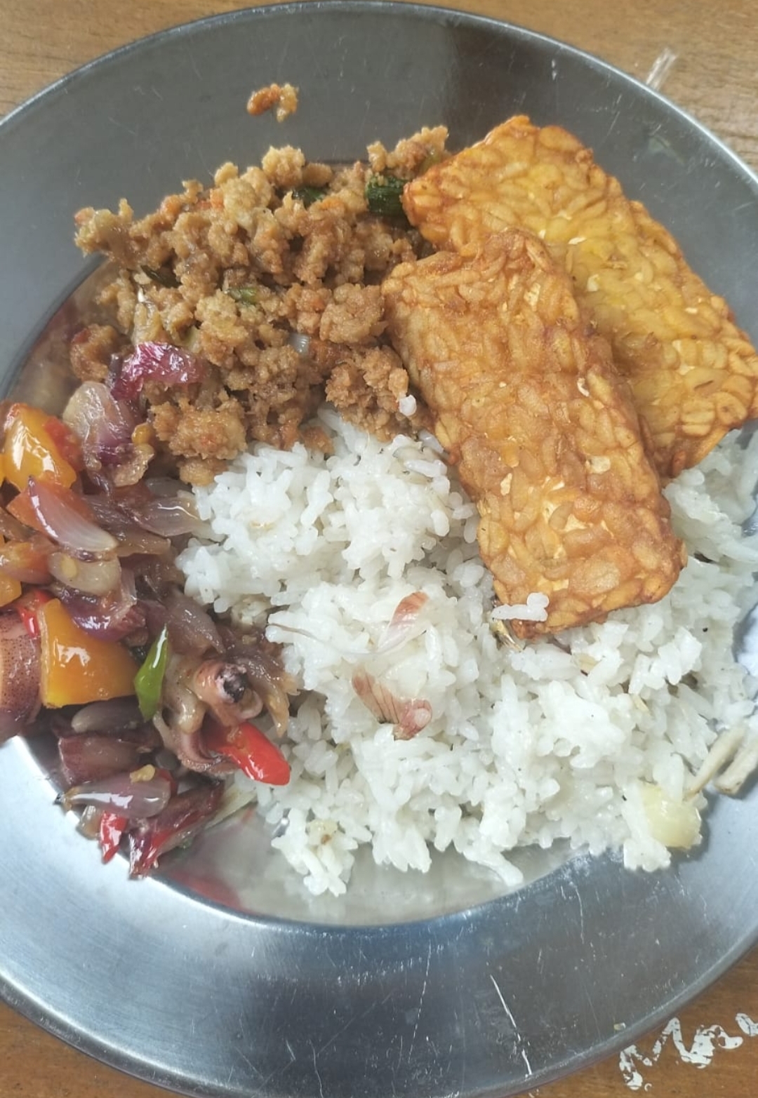 Nasi Liwet cumi Oseng