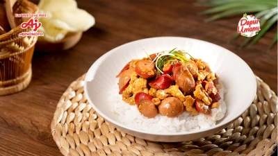 Nasi Siram Sosis Telur ala SAORI®