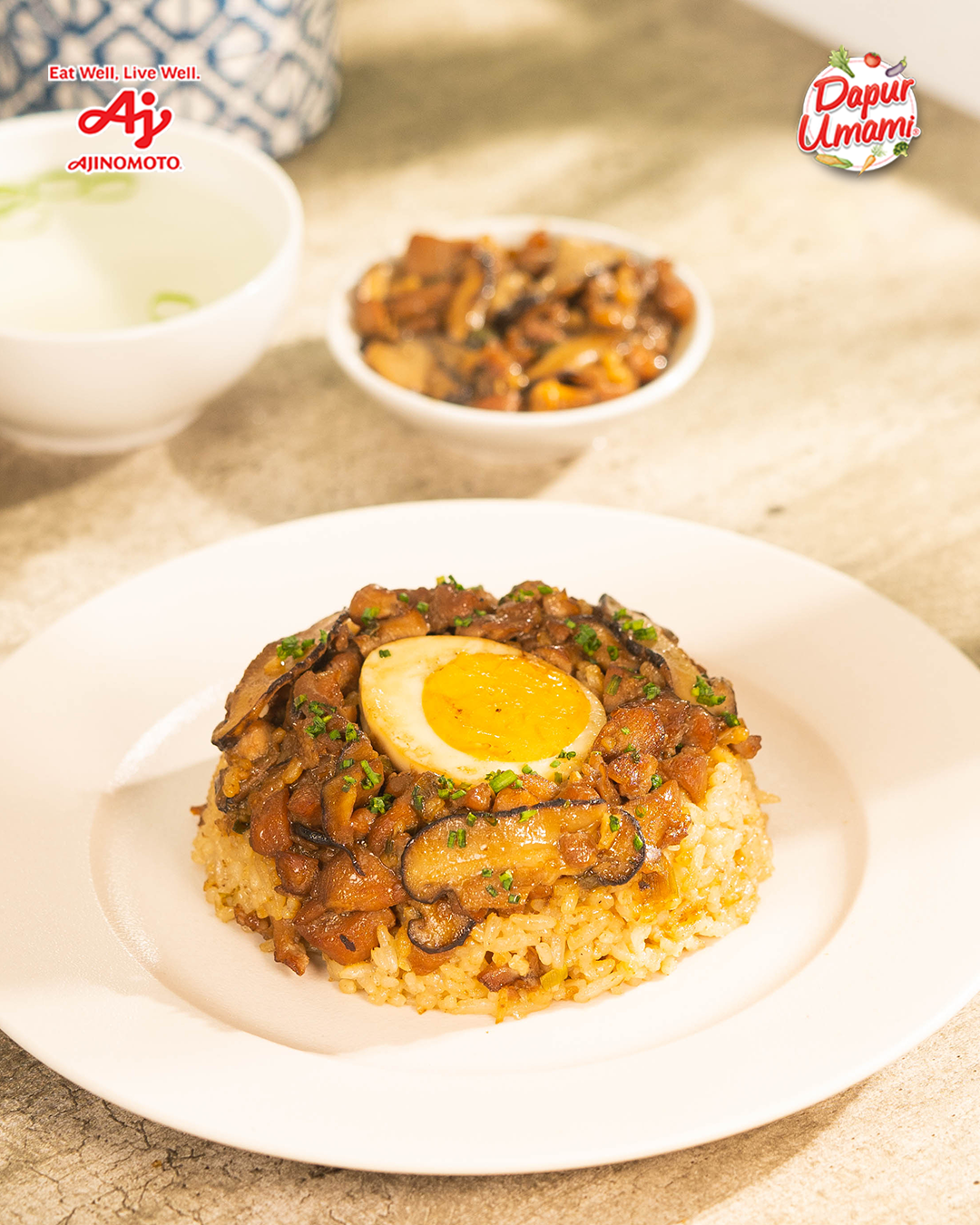 Nasi Tim Ayam Jamur ala AJI-NO-MOTO®