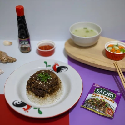 Nasi tim beef bulgogi