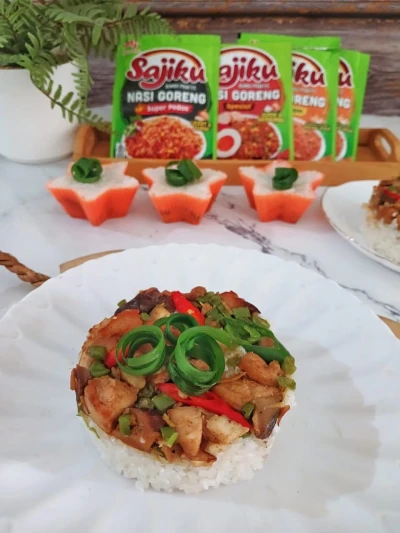 Nasi Tumis Ayam Jamur Ala Sajiku