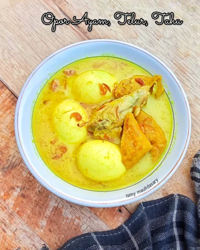 Opor Ayam, Telur, Tahu