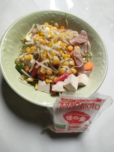 Oseng jagung toge tahu