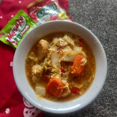 Oseng- Oseng sawi putih dan bakso