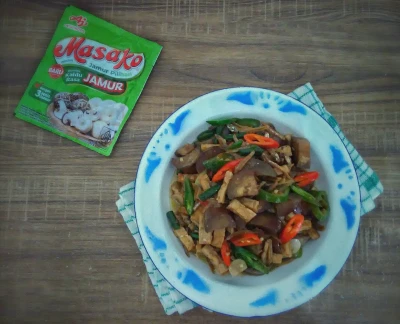 Oseng Tempe Terong Masako