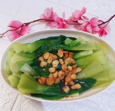 Pakcoy bawang putih ala saus tiram