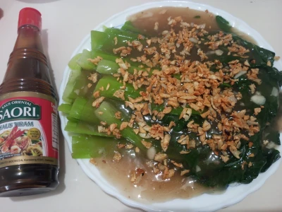 PAKCOY BAWANG PUTIH SAUS TIRAM