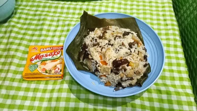 Pepes Jamur Nasi Lemak