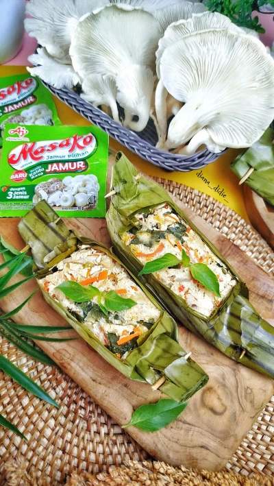 Pepes Jamur Sayuran Sambal Terasi