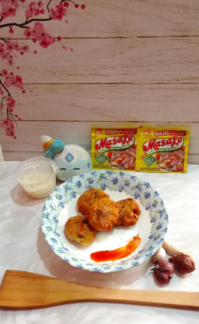 Perkedel dengan sosis ala Masako