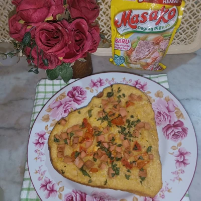 Pizza Tahu Sosis Daun Prei