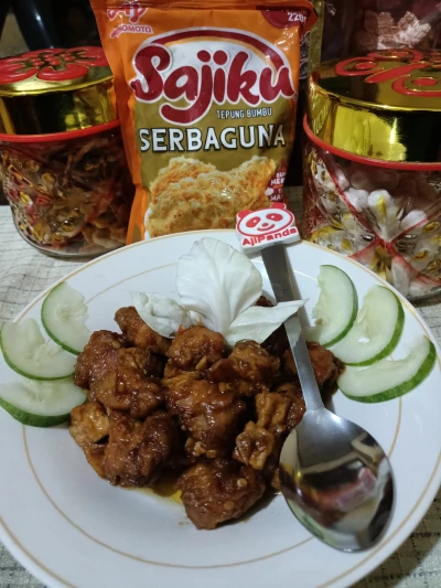 Recook ayam popcorn crispy manis ala @Sajiku