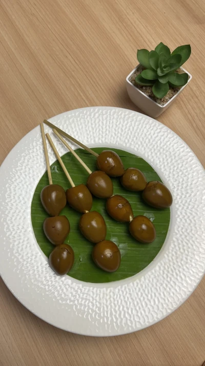 Sate Telur Puyuh Bacem