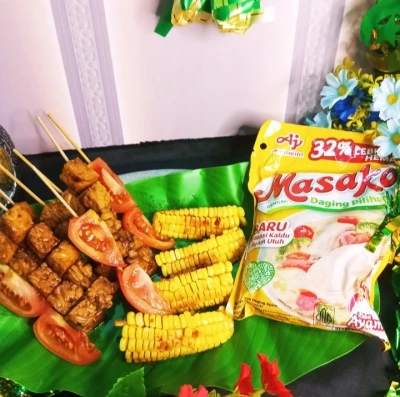 Sate Tempe dan Jagung Bakar Masako #ChallengeMasako