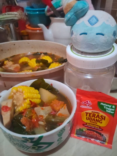 Sayur Asem menggunakan Ajinomoto Bumbu Terasi Udang Bubuk berbumbu