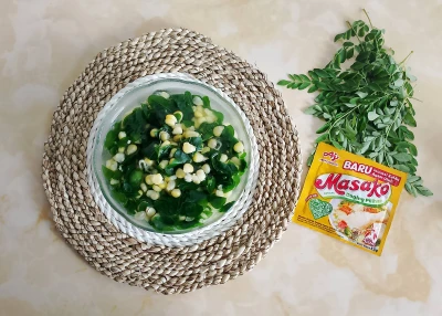 Sayur Bening Daun Kelor Masako
