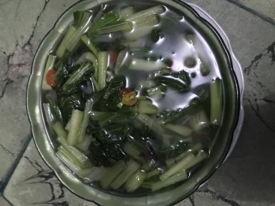 sayur bening sawi hijau