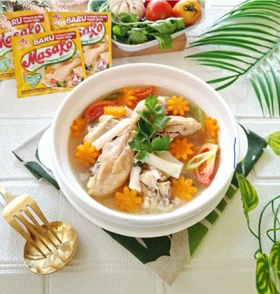 Sop Ayam Macaroni ala Masako
