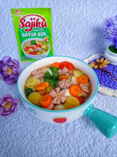 Sop sosis telur puyuh