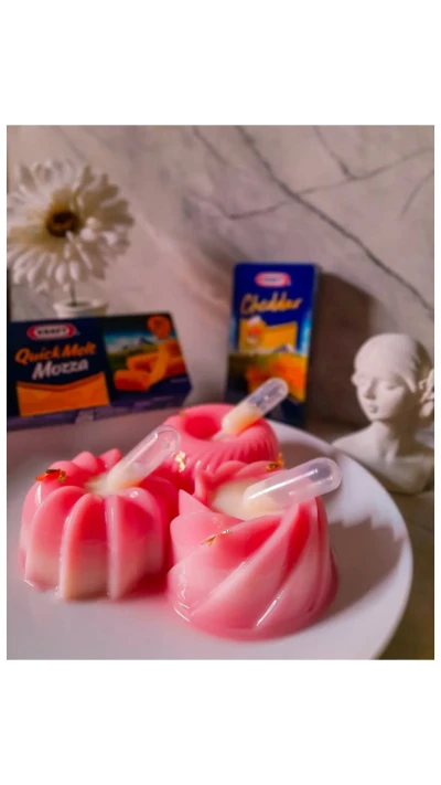 Strawberry Puding with Vla Cheese Cream