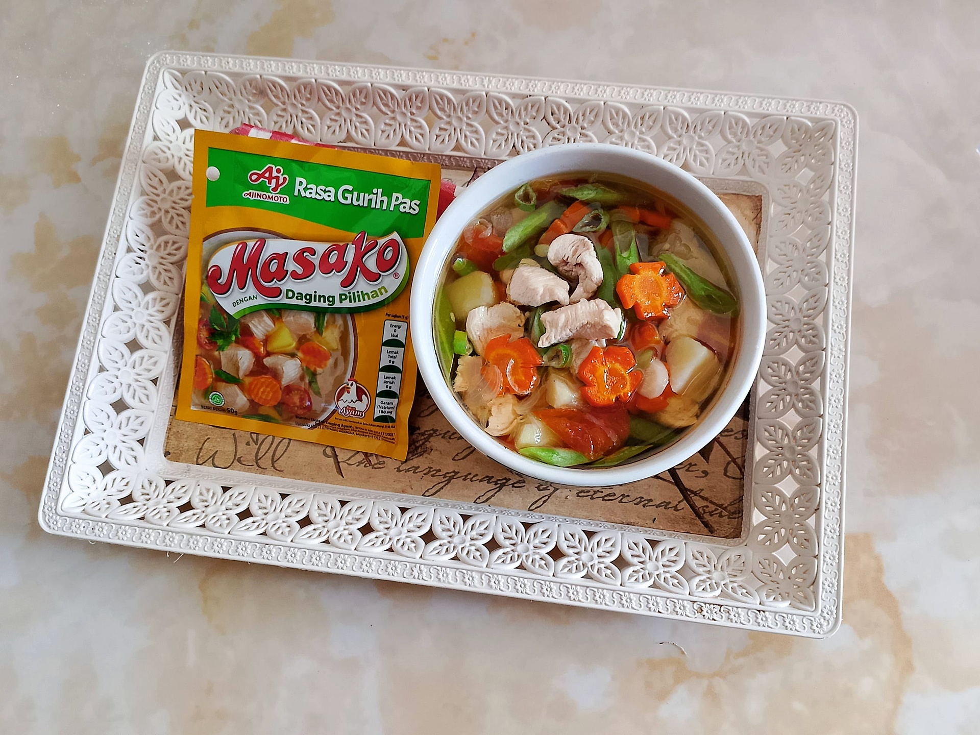 Sup Ayam Buncis Ala Masako