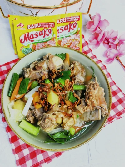 Sup iga sapi ala masako