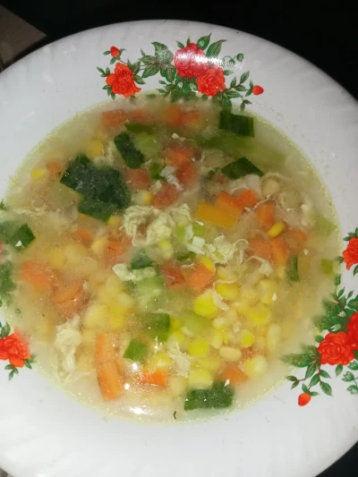 Sup jagung wortel telur