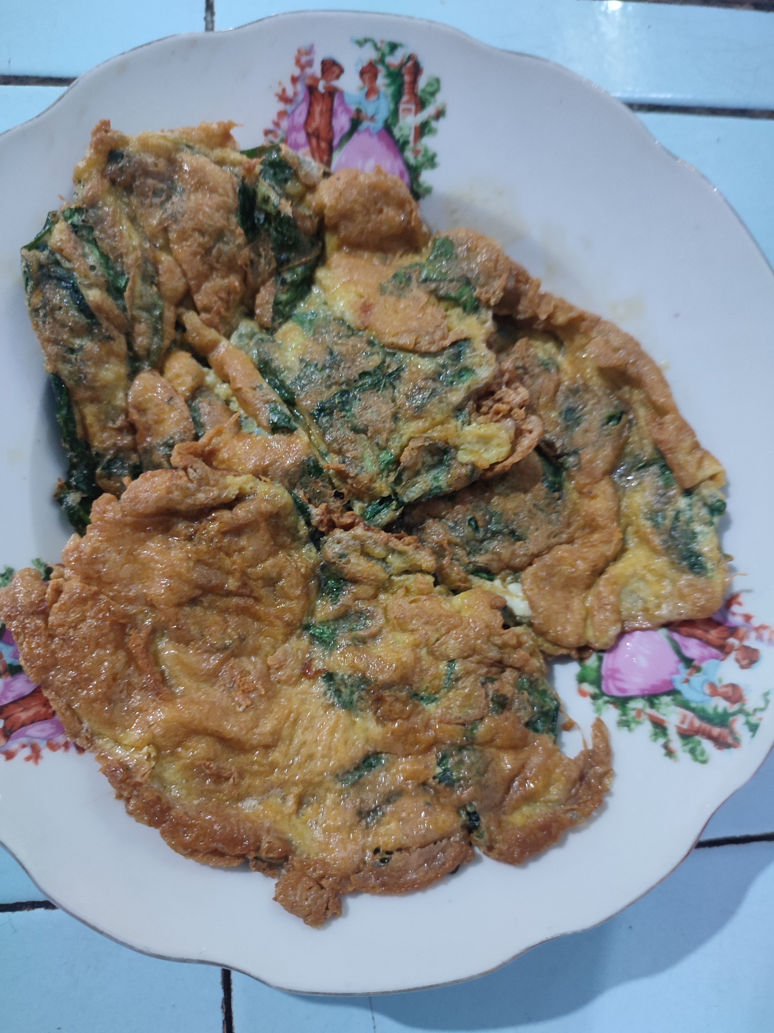 Telur Dadar bayam