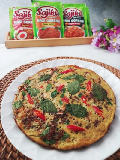 Telur Dadar Nasi Merah