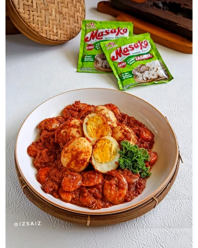 Telur dan Udang Bumbu Bali