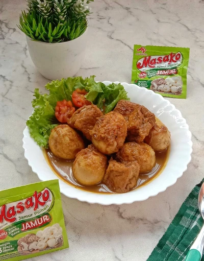 Telur Gulai Kecap Masako.
