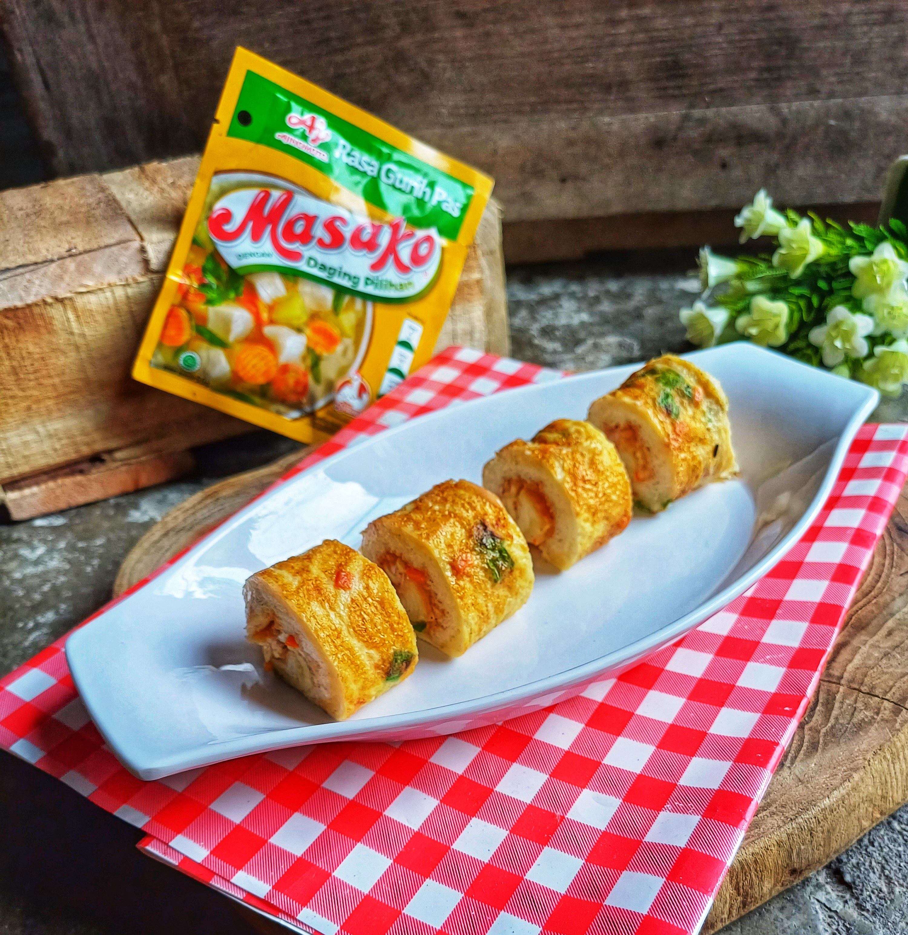Telur Gulung Roti ala Masako