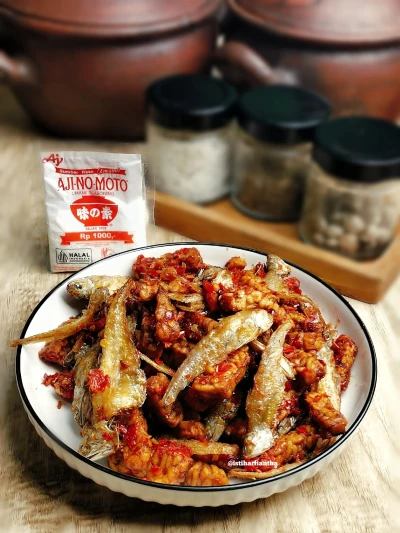 Tempe Ikan Asin Balado