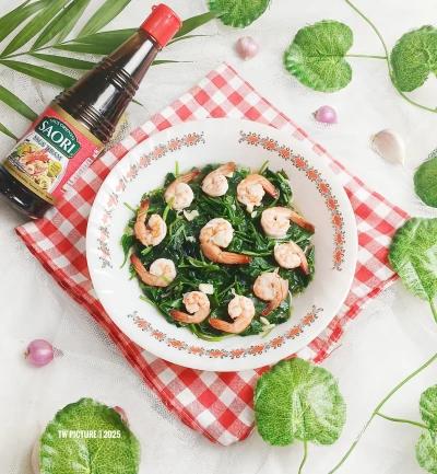 Tumis Bayam Brasil with Udang