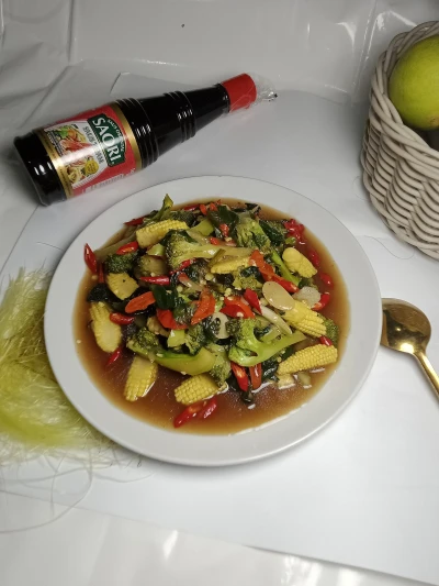 Tumis brokoli Jagung Ala Saori Saus Tiram 🌾