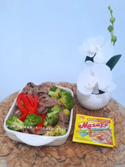 Tumis Daging Brokoli Paprika