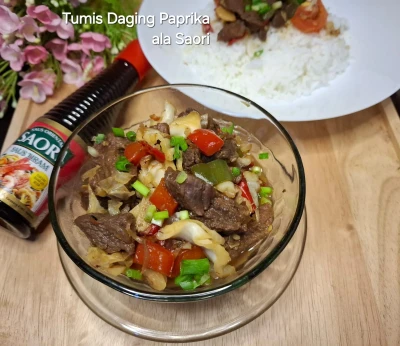 Tumis Daging Paprika ala Saori