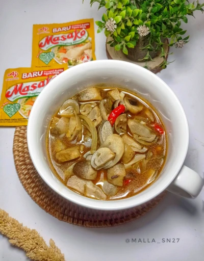 Tumis jamur merang ala saori