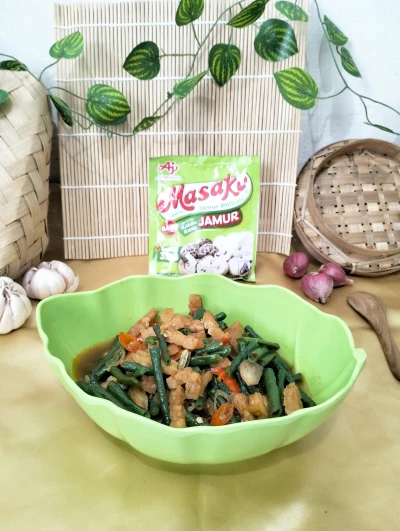 Tumis Kacang Panjang Tempe