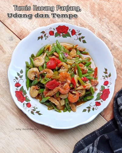 Tumis Kacang Panjang, Udang dan Tempe